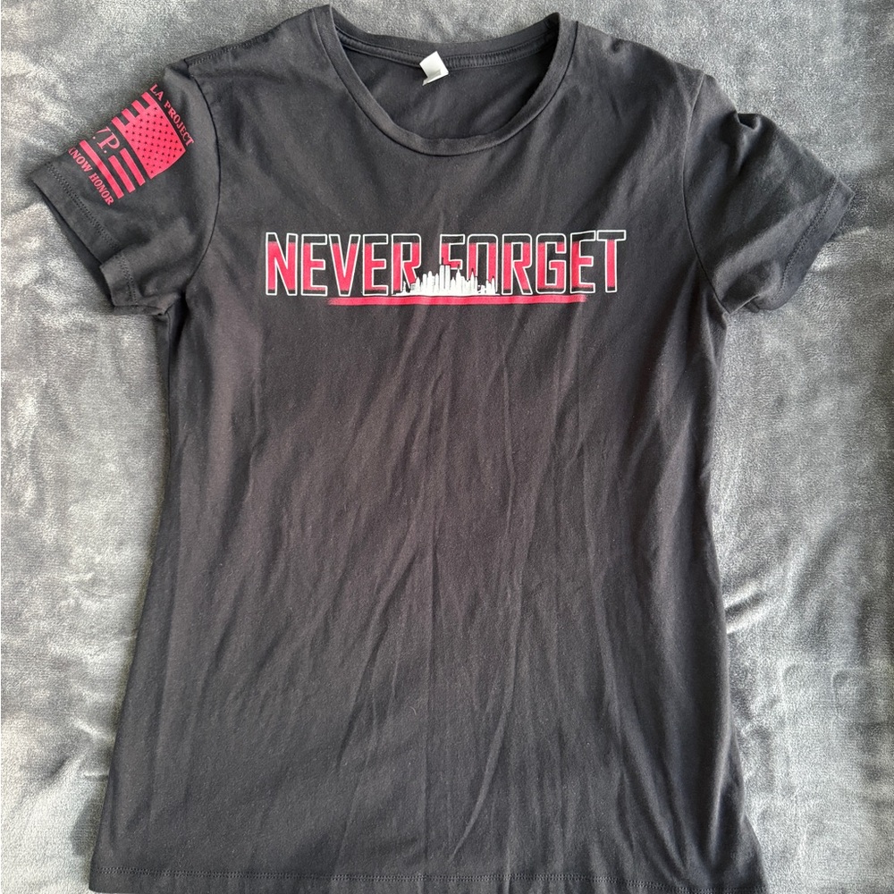 TIL Valhalla Project T.V.P. Black & Red 9/11 Women’s Fitted Graphic Tee